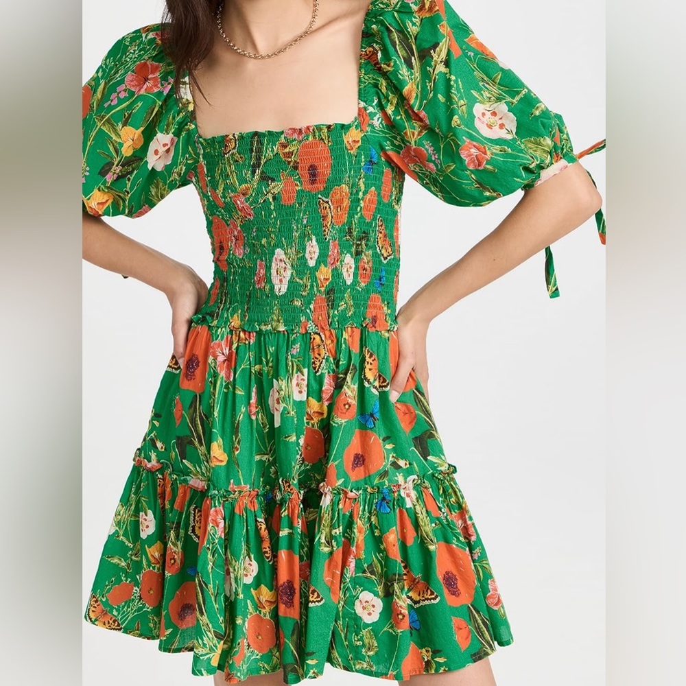 Cara Cara Lenny Dress in Green Garden Size Large